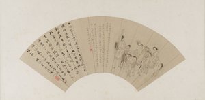 Cai Wenjiが清朝、おそらく1813年に中国に戻る（紙にインク）